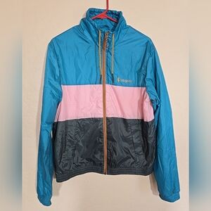 Cotopaxi Teca Vista Full Zip Blue and Pink Windbreaker Jacket Unisex